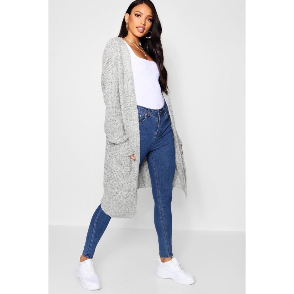 Oversized boyfriend cardigan.